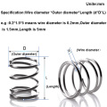 10PCS Y Type Spring 304 Stainless Steel Pressure Spring Wire Dia 0.5mm Outer Dia 7mm Length 10-50mm