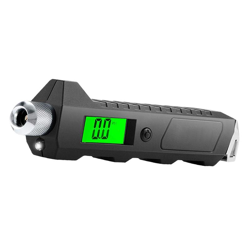 Digital Tire Pressure Gauge 230 PSI 4 Settings Heavy Duty Non-Slip For Car Bicycle With Larger Backlit LCD Flashlight