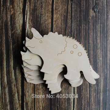 Wooden Triceratops Dinosaur Craft Shapes Plywood