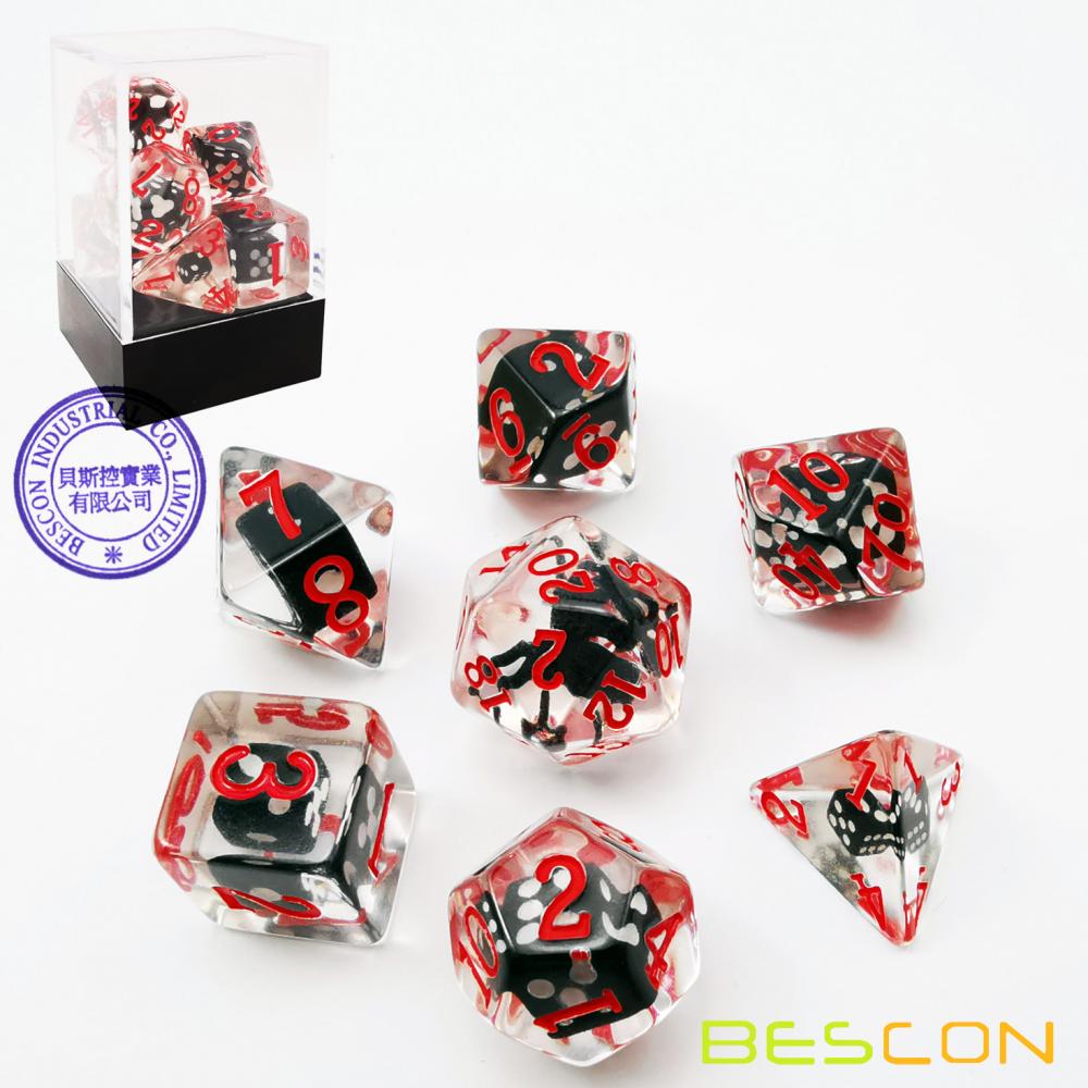 Bescon Novelty Spider Polyhedral RPG Dice Set