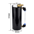 SPEEDWOW Universal 450ml Aluminum Racing Oil Catch Tank Can Round Can Reservoir Turbo Oil Catch Can Fuel Catch Tank