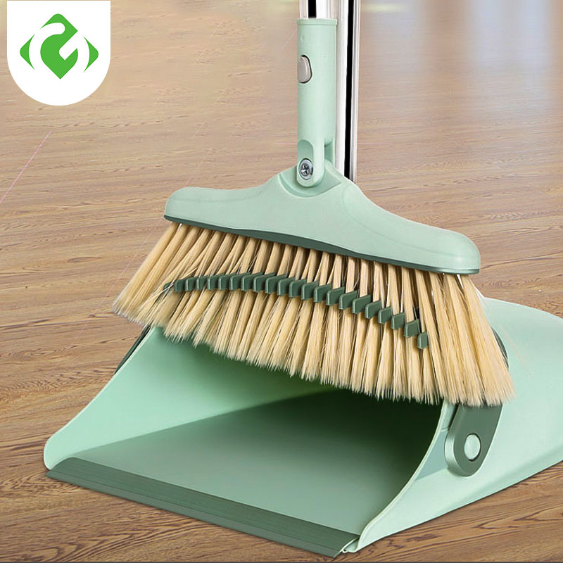 GUANYAO Home Broom and Dustpan floor cleaner tools Plastic Windproof Household Dustpan Creative foldable storage Soft easy clean