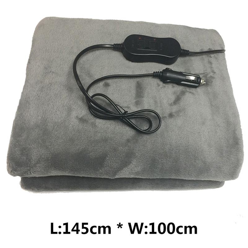 12V Car Heating Blanket Winter Heated 145X100cm Lattice Energy Saving Warm Auto Electrical Blanket For Car Constant Temperature