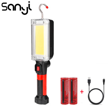 SANYI 3800 Lumen Portabqle Lantern Flashlight Power By 2*18650 Battery LED COB Camping Light Magnetic Work Flashlights
