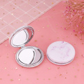 1PCs Marble Pattern Portable Double Sided Mirror Foldable Pocket Makeup Mirror Women Girls Beauty Cosmetic Compact Mirrors