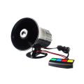 Black 30W 12V 4 Sound Car Horn Loud speaker Sirene Policia Moto Speaker Loud Siren Horn 105db for Car Motorcycle som automotivo