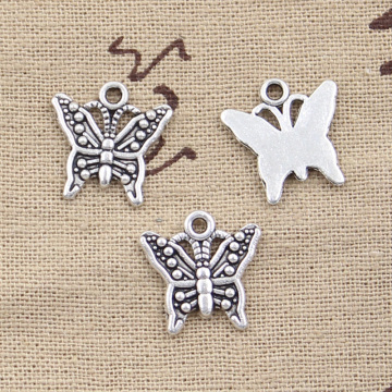 15pcs Charms Butterfly 16x17mm Antique Tibetan Silver Color Pendant Findings Accessories DIY Vintage Choker Handmade Jewelry