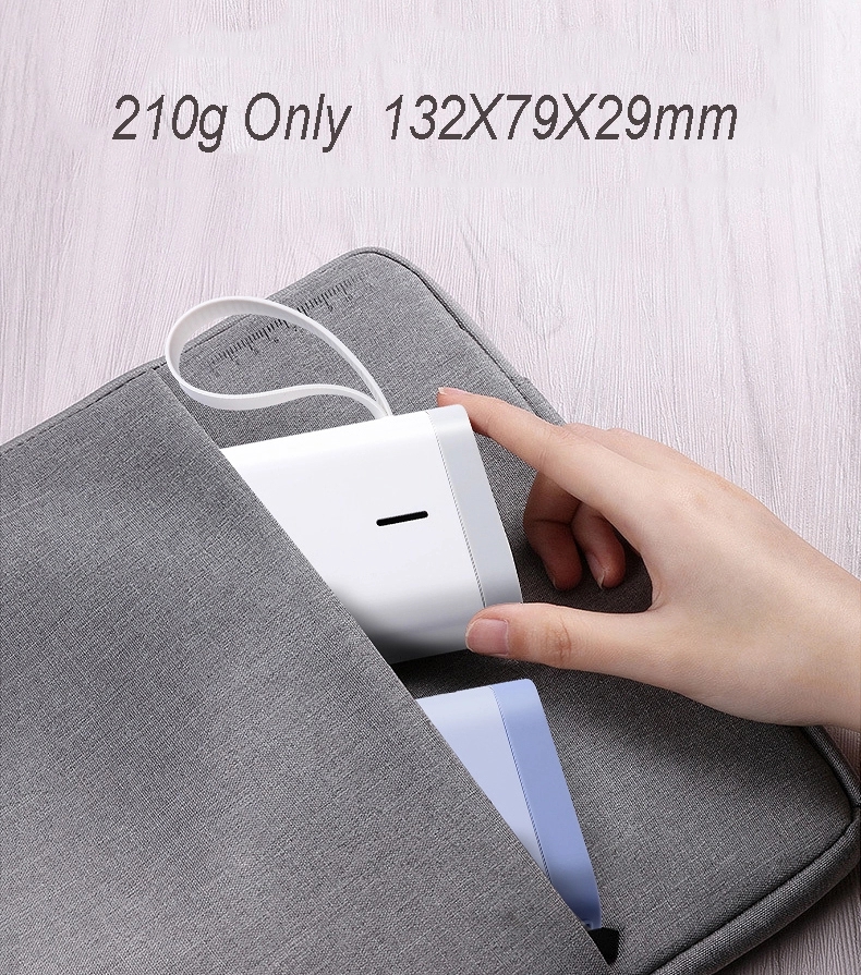 Cabel Label Printer Thermal Sticker Barcode QR code Label Printer inkless Portable Pocket Mobile Phone Android iOS Printer D11
