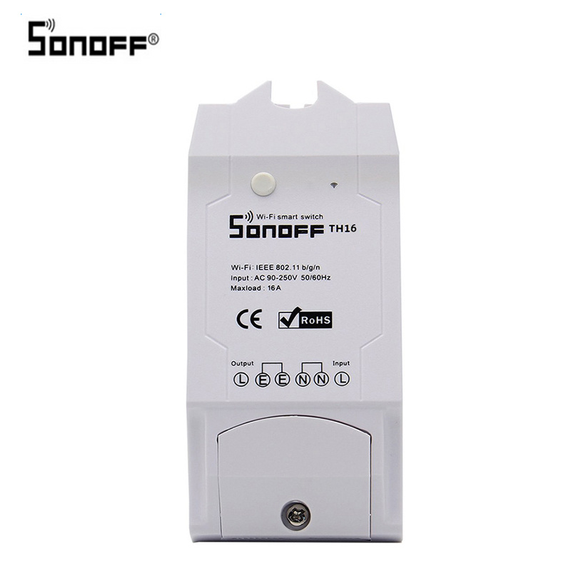SONOFF TH10/TH16 Wireless Wifi Switch Sensor for Smart Home Automation Relay Module Work with Alexa Google Home Ewelink