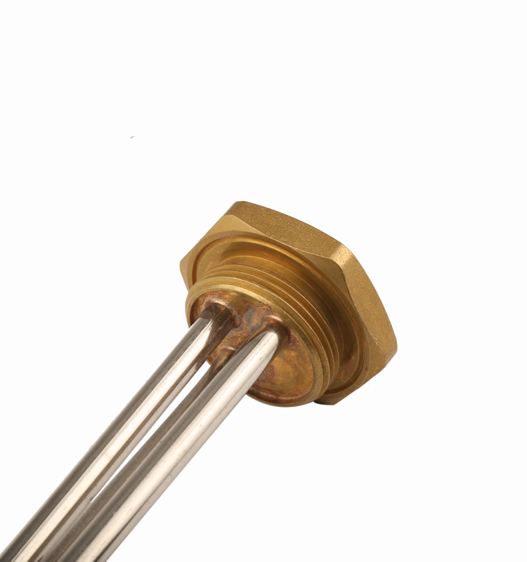 DN32 1-1/4" 42mm Thread Brass Flange Burrow Heating Element for Water Heater 1.5KW 220V