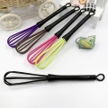 2Pcs Whisk Mini Egg Rotary Egg Mixer Beaters Balloon Flat Steel Wire Bowl Scraper (color random)