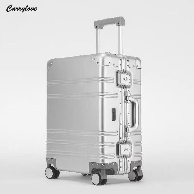 Carrylove 20"inch 100% Aluminum luggage spinner carry on trolley cabin suitcase on wheels