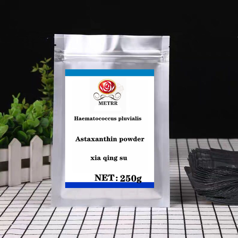 Pure Natural High Quality 95% Astaxanthin Powder, Anti-aging, Rain Red Algae Ball Astaxanthin Powder, Free Shipping
