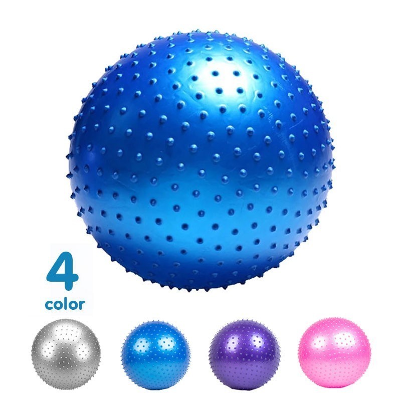 Point Message Yoga Balls 65CM Fitness Gym Balance Ball Exercise Pilates Workout Barbed Professional Massage Ball & Free Air Pump