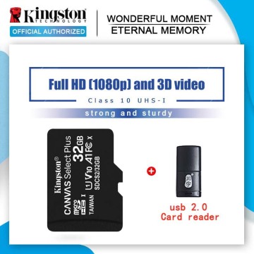 Kingston Micro SD card 64GB Memory Card 128GB 16GB Class10 TF Card 32GB MicroSDHC/SDXC UHS-1 8GB c 4 MicroSD Plus Card reade