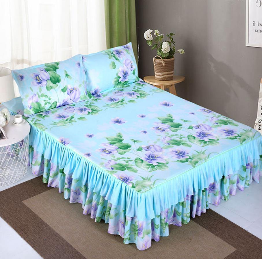 1Pc Bed Skirt Cotton Thickening Bed Sheets Bedding Bedspreads Pillowcases Bed Sheet Size Sheets ( Without Pillowcase ) F0032