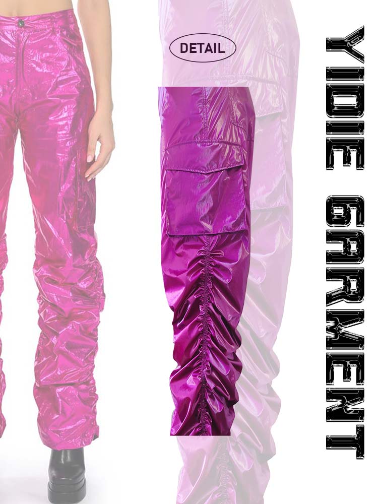 American Retro Cargo Pocket Ruched Pants