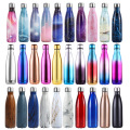 Stainless Steel Insulated Bottle, Water Bottle Personalized Logo Cup Stainless Steel Thermos Portable Travel Sport Bottle, 500ml