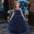 2020 Winter Teenager Girl Cake Dress Kids Dresses For Girls Clothes Princess Children Multilayer Mesh Party Dress Sleeveless