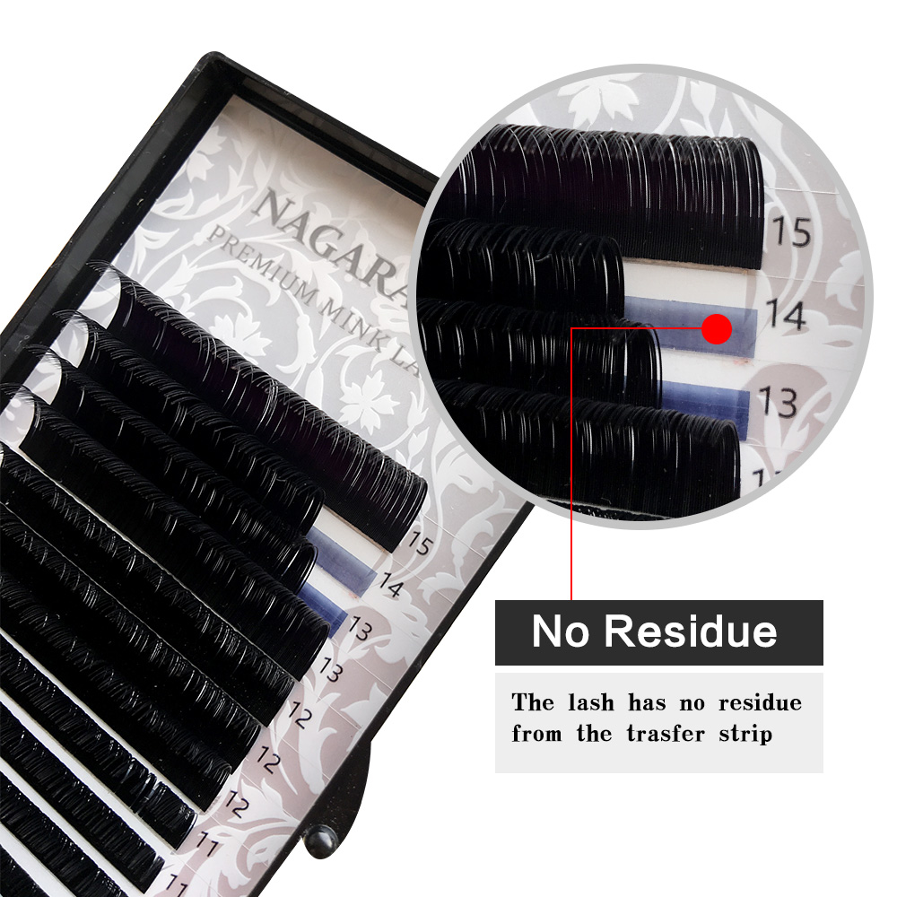 NAGARAKU 50 cases 7~15mm mix eyelash extension natural faux mink soft false lashes makeup cilia professional