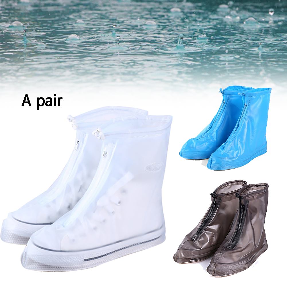 1 Pair Wear Resistant Cycling Anti Dust Non Slip Waterproof Reusable Protection Accessories Thick Rain Boots Device Shoe Cover