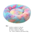 Round Plush Cat Bed House Dog Mat Winter Warm Sleeping Cats Nest Soft Long Plush Dog Basket Pet Cushion Portable Pets Supplies