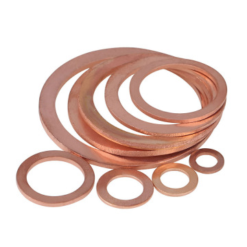 Copper gasket marine sealing washer 1-1.5-2mm thick flat gasket inner diameter m5-m6-m8-m10 to M48 5PCS