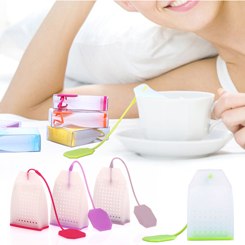 1Pcs Silicone Tea Strainer Tea Bag Kitchen Coffee Tea Tools Herb Loose Bag Colorful Filter Tea Bag Teapot Accessories Teaware