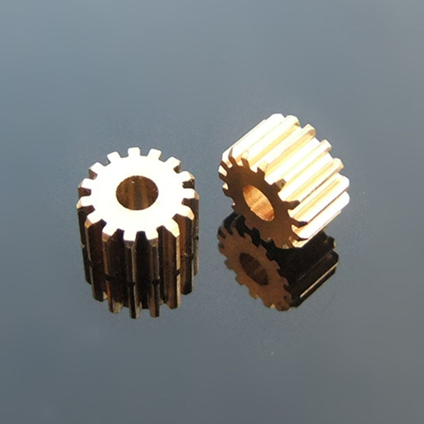 153A Brass Gear Motor Shaft Gear 15 Tooth 0.5M Toys Accessories Fitting 3mm Shaft Hole 8.5mm Pinion Gears