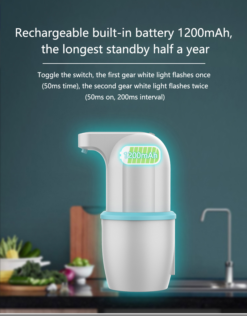 New Automatic Soap Dispenser USB Charging Infrared Induction Sensor Hand Washer Bathroom Kitchen Touchless Liquid Soap Dispenser