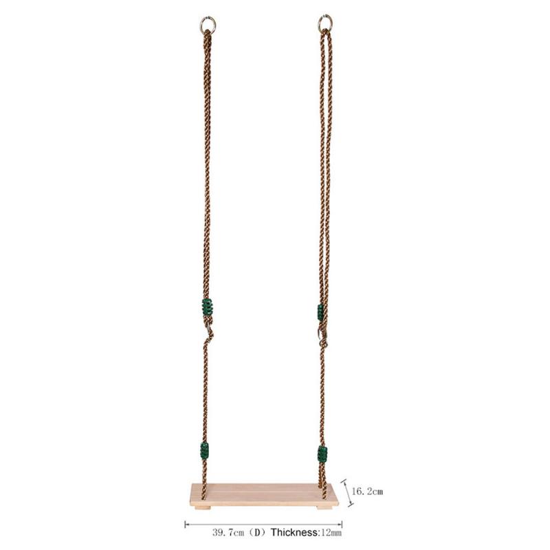 Adult Children's Swing High-quality Polished Four-board Anticorrosive Wood Outdoor Indoor Swing Idyllic Wooden Swing Kids Gifts