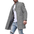 Woolen Coat Trench Windbreaker 2021 Mens Suit Collar Jacket Men's Slim Fit Windbreak Long Coat Men Winter Coats Homme Plus Size