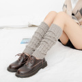 Women Knitted Leg Warmers Autumn and Winter Solid Color Footless Knee High Socks