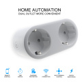 New 110V/220V Smart Socket Smart Plug Dual Wifi Plugs 2 in 1 Extenders Socket Works with Alexa Google Home Smart Life App Timing