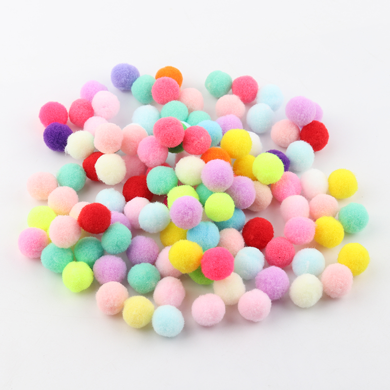 Wholesale Pompoms 1600Pcs 10mm Soft Pompones Fluffy Plush Fur Ball Crafts Toys DIY Home Decoration Sewing Supplies Accessories