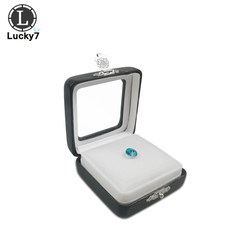 High Quality PU Leather Diamond Storage Box Gemstone Display Stand Holder Loose Organizer Case Jewelry Beads Showcase