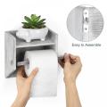 Wall Leaning Bathroom Toilet Paper Holder with Shelf