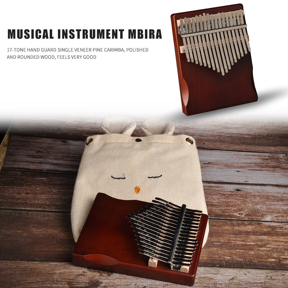 17 Key Kalimba Pine Wood Musical Instrument Thumb Finger Piano for Beginner Birthday Gift Xmas Gift