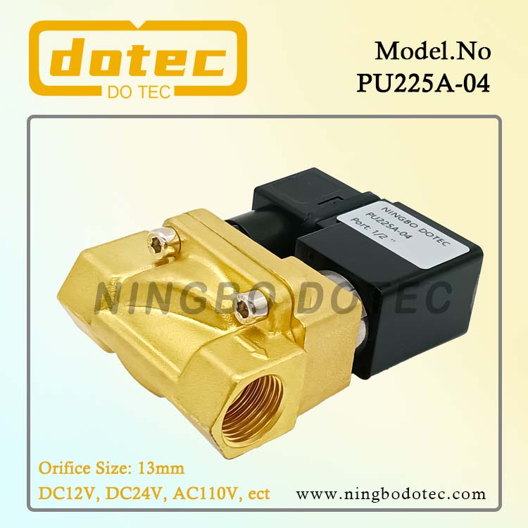 Shako Type PU225A-04 Normally Closed 1/2'' Brass Solenoid Valve