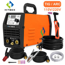 HITBOX Tig Welder TIG200P Pulse TIG ARC Functional Tig Digital Control Torch Gun Pulse Tig Stainless Steel Iron Welder