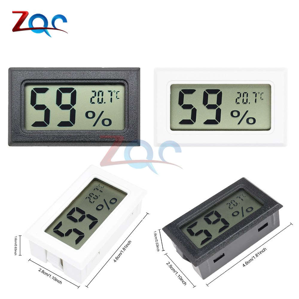 Mini LCD Digital Thermometer Hygrometer Temperature Indoor Convenient Temperature Sensor Humidity Meter Gauge Instruments Cable