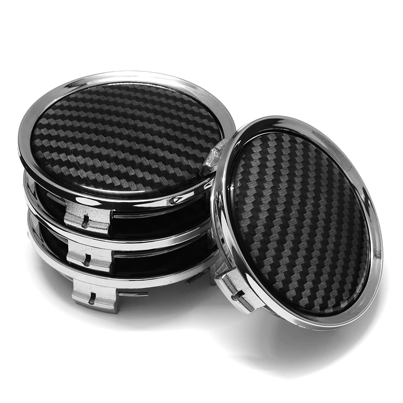 4Pcs 75mm 3D Carbon Fiber Pattern Car Hub Cap Wheel Center Cap For Mercedes Benz W212 W210 W220 W203 W204 W205 A B C E CLA Class