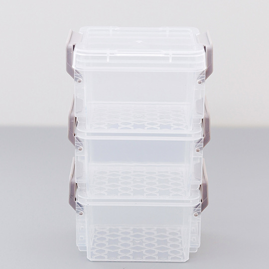 Coloffice 1PC Transparent Washi Tape Storage Box Desktop Stationery Holder Grinding Buckle Stacking Multi-Layer Student Supplies