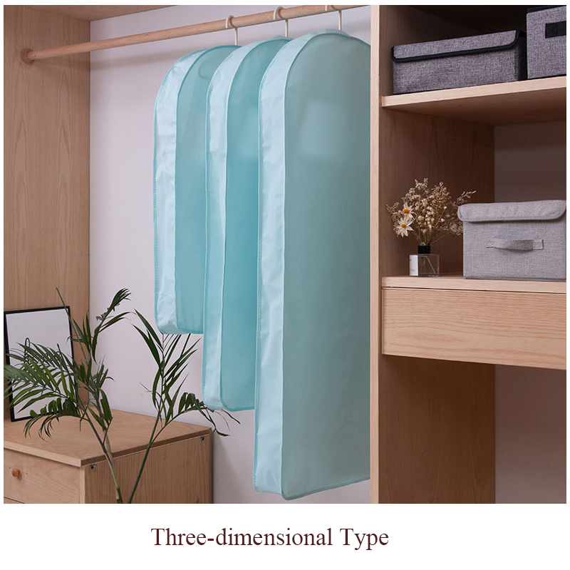 Three-dimension case for dresses wardrobe clothes cover suit cover with zipper garment bag with clear window fur coat protector