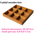 9 plaid wooden box