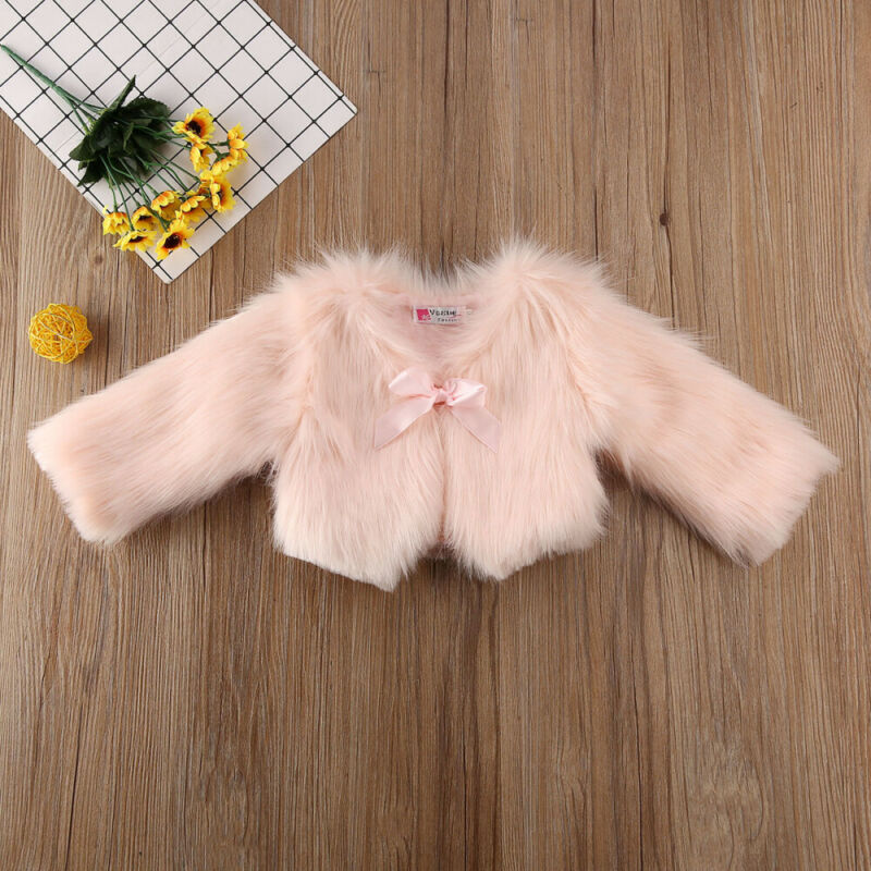 2019 Baby Autumn Winter Clothing Kids Baby Girls Faux Fur Vest Waistcoat Children Warm Winter Coat Outwear Princess Jacket 1-6T