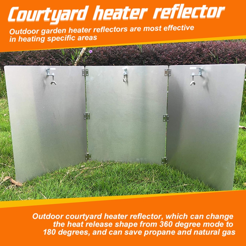 Patio Heater Reflector Shield Outdoor Heaters for Propane Natural Gas Table Top Heaters Foldable Garden Supplies 1/3pcs