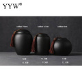 Black Cremation Urns For Pet Human Ashes Ceramic Urn Small Keepsake Funeral Casket Pet Memoria Urne Keepsake Urns For Ashes