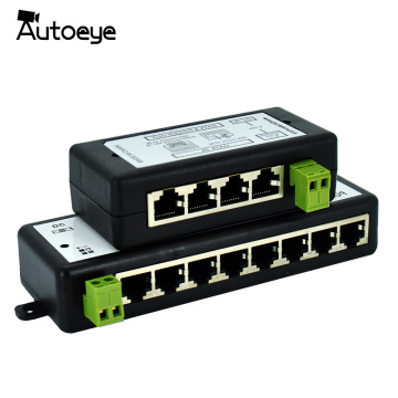 Autoeye New Arrival 4Ports 8 Ports POE Injector POE Splitter for CCTV Network POE Camera Power Over Ethernet IEEE802.3af
