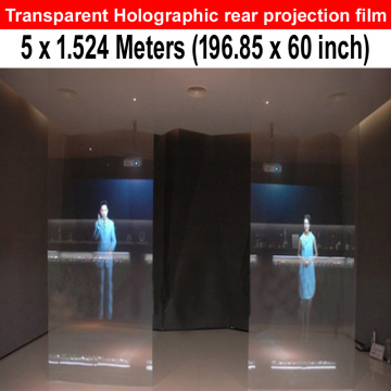 Transparent 5 Meters x 1.524 Meters Clear Rear Projection Film For Hologram Display Advertising